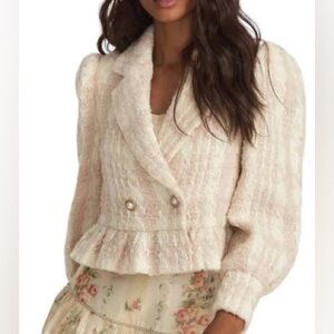 LoveShackFancy Braelynn Crop Jacket
